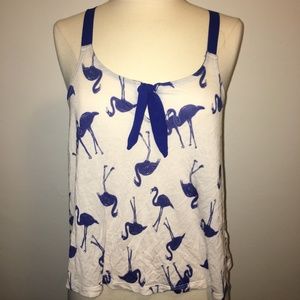 Blue Flamingo Tank Top